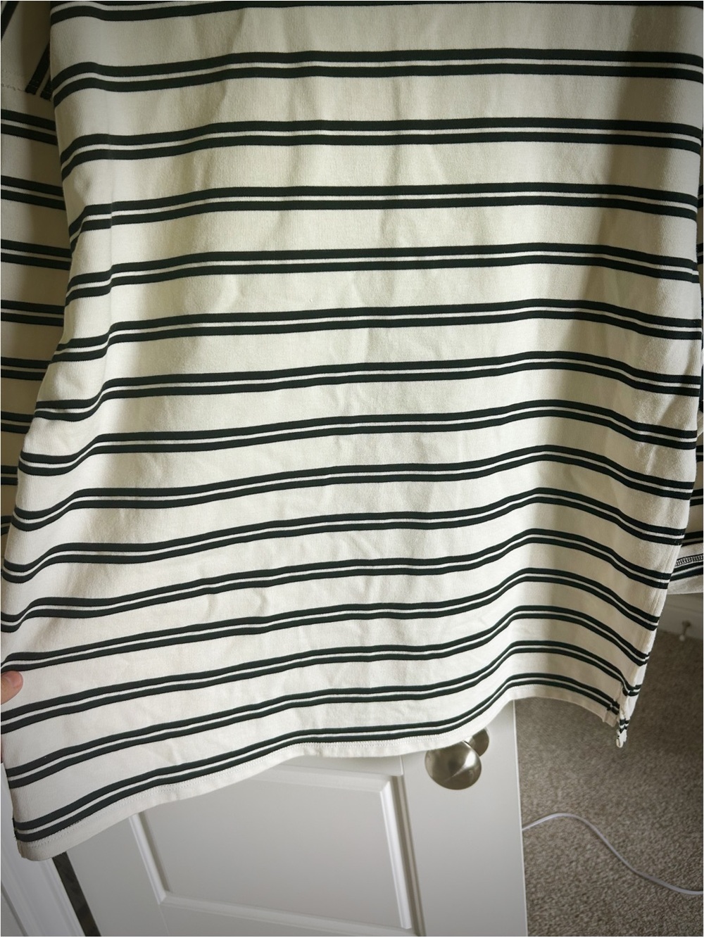 Free People We The Free C'est La Vie Striped T Shirt Top Cotton Black White M - Picture 12 of 15